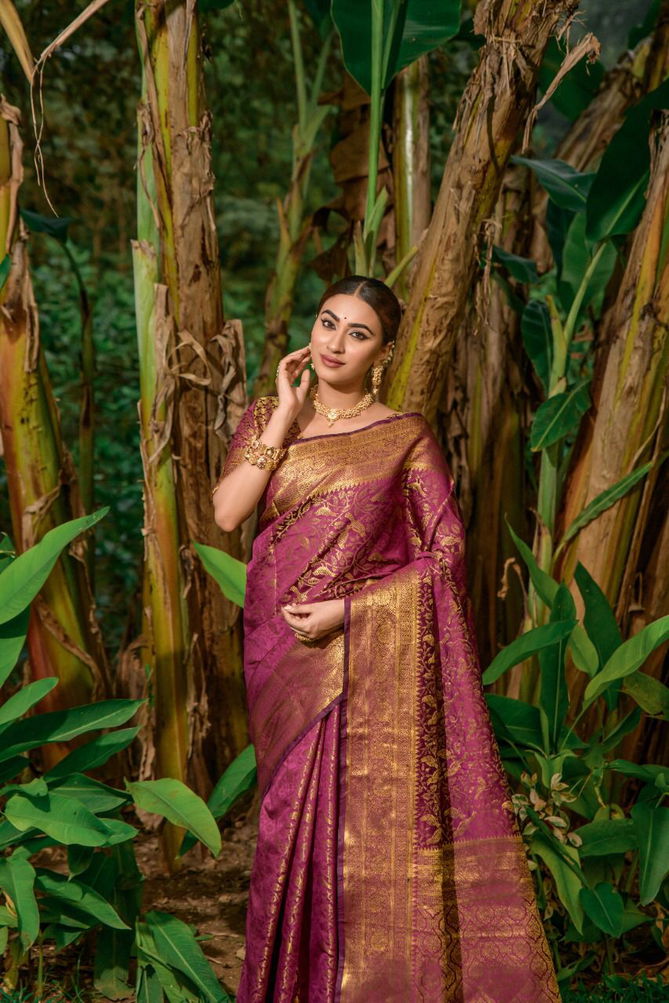 Mandakini Silk 3 Lichi Silk Designer Sarees Catalog